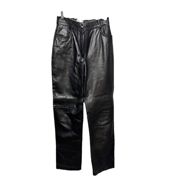Ferretti Studio by Aeffe Italy Vintage 90s Leather Pants Women’s 8 - Picture 1 of 7